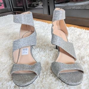 Christian Siriano for Payless Silver heels 9 NWT